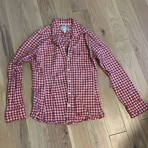 Banana republic soft wash plaid button down, XS